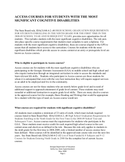 AccessGuidance for students with SCD