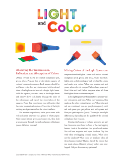 Observing the Transmission, Reflection, and Absorption of Colors
