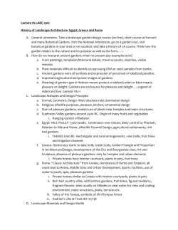 lecture five: greek, roman, and egyptian garden design