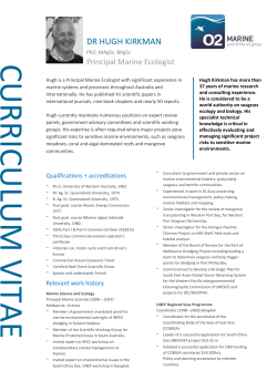 CURRICULUM VITAE CURRICULUM VITAE DR HUGH KIRKMAN