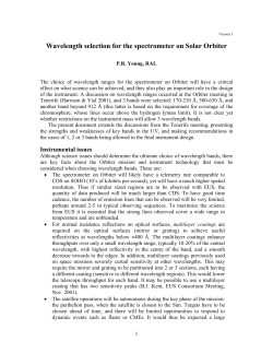 eus wavelength selection study