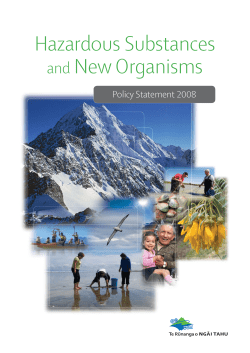 Hazardous Substances and New Organisms Policy Statement 2008