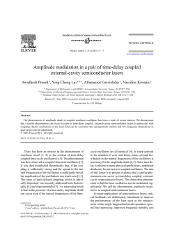 Amplitude modulation in coupled external