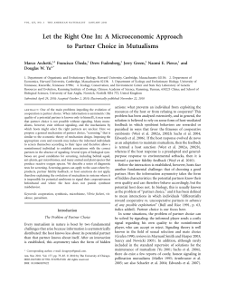 Let the Right One In: A Microeconomic Approach to