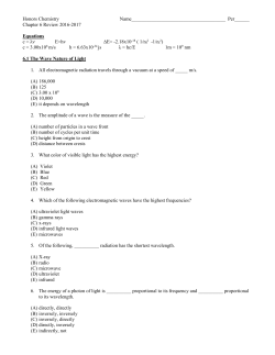 Honors Chemistry