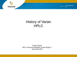 History of Varian HPLC Products