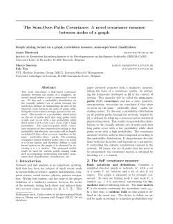 A novel covariance measure between nodes of a graph