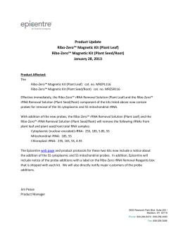 Product Update Ribo-Zero&trade; Magnetic Kit (Plant Leaf)