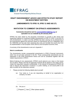 draft endorsement advice and effects study report on