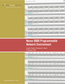 Cisco Nexus 9000 Programmable Network Environment