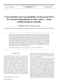 Concentration and susceptibility of dissolved DNA