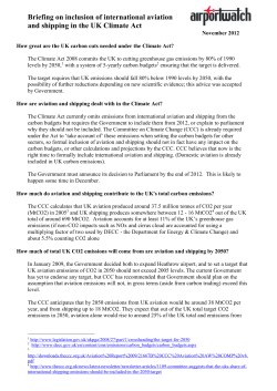 Briefing on inclusion of international aviation and