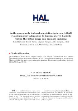 Anthropogenically induced adaptation to invade (AIAI