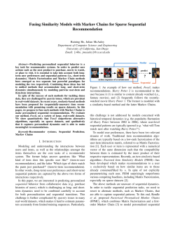Fusing Similarity Models with Markov Chains for Sparse Sequential