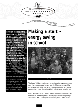 Making a start &ndash; energy saving in school