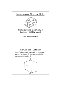 Incremental Convex Hulls