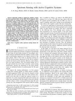 Spectrum Sensing with Active Cognitive Systems