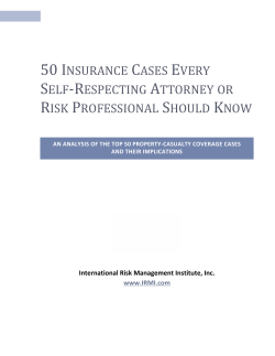 50 Insurance Cases Every Self-Respecting Attorney or