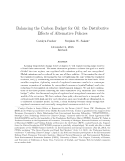 Balancing the Carbon Budget for Oil: the Distributive Effects