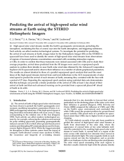 Predicting the arrival of high-speed solar wind streams at Earth
