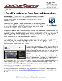 Social Fundraising for Every Team, All Season Long