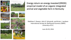 Energy return on energy invested (EROEI) empirical model of an