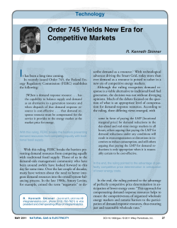 Order 745 Yields New Era for Competitive Markets