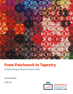 From Patchwork to Tapestry - Workforce Data Quality Campaign