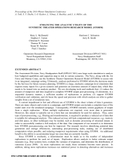 enhancing the analytic utility of the synthetic theater operations