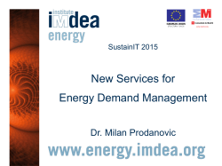New Services for Energy Demand Management