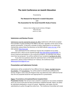 The Joint Conference on Jewish Education