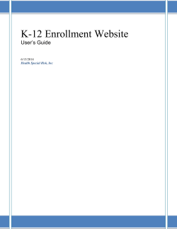 K-12 Enrollment Website