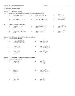 Review for Chapter 8 Individual Test with Answers