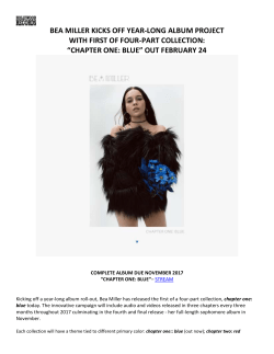 Bea Miller -CHAPTER ONE BLUE Press Release