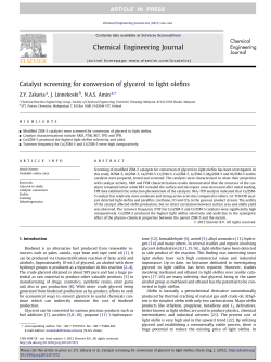 Catalyst screening for conversion of glycerol to light olefins