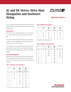 AC and DC Drives: Drive Heat Dissipation and Enclosure Sizing