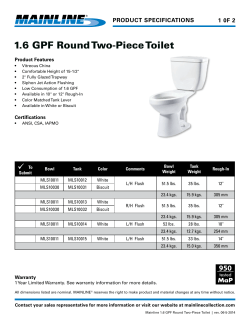 1.6 GPF Round Two-Piece Toilet