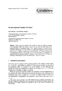 On the expected number of k-sets