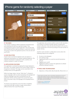 iPhone game for randomly selecting a payer