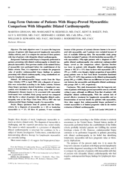 Long-term outcome of patients with biopsy-proved myocarditis