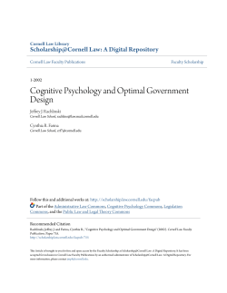 Cognitive Psychology and Optimal Government Design