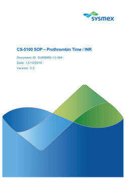 CS-5100 SOP - PT INR