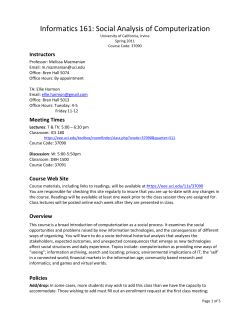 Email:  - Donald Bren School of Information