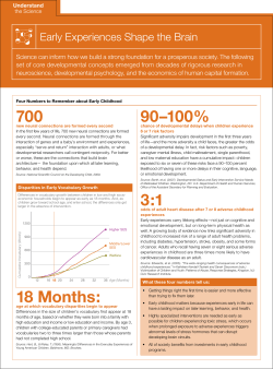 Early Experiences Shape the Brain