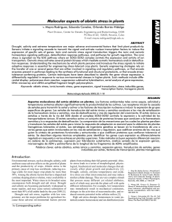 Molecular aspects of abiotic stress in plants - Elfos Scientiae