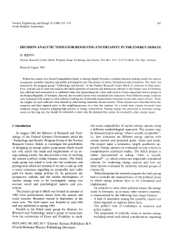 167-179 167 North-Holland, Amsterdam DECISION ANALYTIC