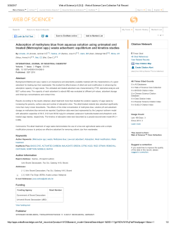 Adsorption of methylene blue from aqueous solution using untreated