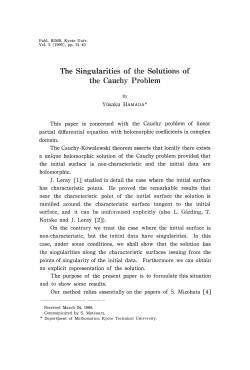 The Singularities of the Solutions of the Cauchy Problem