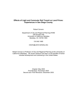 Effects of Light and Commuter Rail Transit on Land Prices