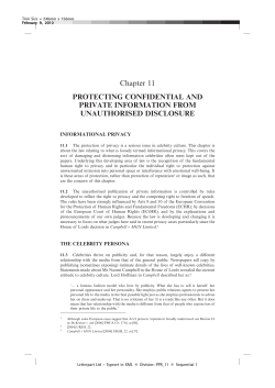 Chapter 11 PROTECTING CONFIDENTIAL AND PRIVATE
